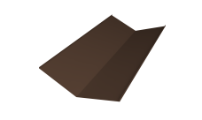 Планка ендовы нижней 300х300 Grand Line 0,5 Atlas X с пленкой RAL 8017 шоколад (3м)