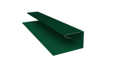 Планка П-образная завершающая сложная Корабельная Доска Grand Line 0,45 ПЭ двухсторонний с пленкой RAL 6005 зеленый мох (2м)