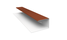 Планка П-образная завершающая сложная Корабельная Доска Grand Line 0,5 Satin Matt RAL 8004 терракота (2м)