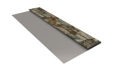 Планка стартовая Блок-Хаус новый Grand Line 0,45 Принт Элит Камень TwinColor (2м)