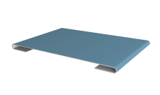 Планка стыковочная 0,45 Drap TX RAL 5024 пастельно-синий (2м)