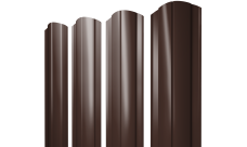 Штакетник Круглый фигурный Grand Line 0,45 Drap TR RAL RAL 8017 шоколад
