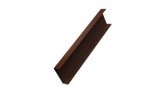 Декоративная накладка на столб универсальная 62х55 для забора жалюзи 0,45 Print Elite Choco Wood TwinColor (1,8м)