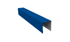 Планка боковая для забора из сайдинга (Блок-хаус new) 0,5 Satin RAL 5005 сигнальный синий (2,06м)