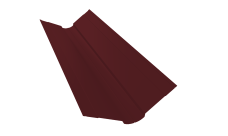 Планка ендовы верхней фигурной 100х100 Grand Line 0,5 Satin Matt RAL 3005 красное вино (2м)