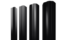 Штакетник М-образный A фигурный Grand Line 0,4 PE-Matt-Double RAL 9005 черный