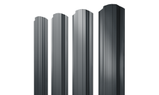 Штакетник Прямоугольный фигурный Grand Line 0,5 PurPro Matt 275 RAL 7016 антрацитово-серый