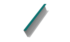 Декоративная накладка на столб универсальная 80х80 для забора жалюзи 0,45 PE RAL 5021 водная синь (3м)