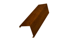 Декоративная накладка на столб универсальная угловая 80х80 для забора жалюзи Grand Line 0,45 Print Premium Golden Wood Intense FTC (3м)