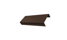 Ламель обратная стартовая/финишная забора жалюзи Texas 53мм для калиток и ворот (с заполнением ламелями 125) Grand Line 0,45 PE-Double RAL 8017 шоколад