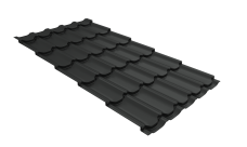 Металлочерепица "Квинта плюс" ("Kvinta plus") 0,5 PurLite Matt RAL 7016 антрацитово-серый