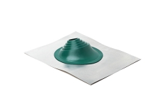 Проходной элемент (мастер флеш) угловой №1 (75-200мм) +185 EPDM (металлический неокрашенный фланец) зеленый