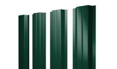 Штакетник П-образный A с прямым резом Grand Line 0,45 Drap TR RAL 6005 зеленый мох