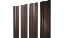 Штакетник Твин с прямым резом Grand Line 0,45 Принт Премиум двухсторонний Antique Wood