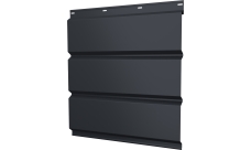 Софит металлический Классик v01 Grand Line без перфорации 0,45 PE с пленкой RAL 7024 мокрый асфальт (3м)