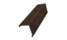 Декоративная накладка на столб универсальная угловая 62х55 для забора жалюзи 0,45 Print Elite Antique Wood TwinColor (3м)