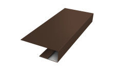 J-Профиль 12мм Grand Line 0,45 PE с пленкой RAL 8017 шоколад (2м)