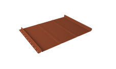 Кликфальц Line Grand Line 0,5 Satin Matt с пленкой на замках RAL 8004 терракота