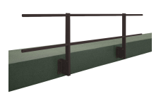 Ограждение кровельное для парапета с боковым креплением 2,0х1,2м RR 32 темно-коричневый