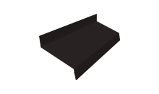 Отлив простой 70 0,5 PurLite Matt RAL 9005 черный (3м)