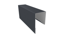 Планка П-образная заборная 17 0,5 PurPro Matt 275 RAL 7024 мокрый асфальт (2м)