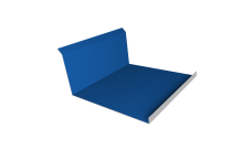 Планка примыкания нижняя 20х122х260х15 Grand Line 0,45 PE lite с пленкой RAL 5005 сигнальный синий (2м)