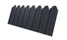 Профнастил C10A фигурный Grand Line 0,5 PurPro Matt 275 RAL 7024 мокрый асфальт