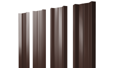 Штакетник М-образный A с прямым резом Grand Line 0,45 Drap-double TX RAL 8017 шоколад