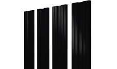 Штакетник Twin с прямым резом Grand Line 0,45 PE-Double RAL 9005 черный