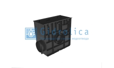 Пескоуловитель Gidrolica Standart ПУ-20.24,6.46 - пластиковый универсальный для лотков пластиковых DN150 и DN200 (828)