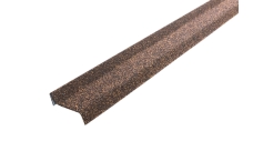 Планка примыкания Grand Line c базальтовой крошкой для мягкой кровли роки медный 1,25м